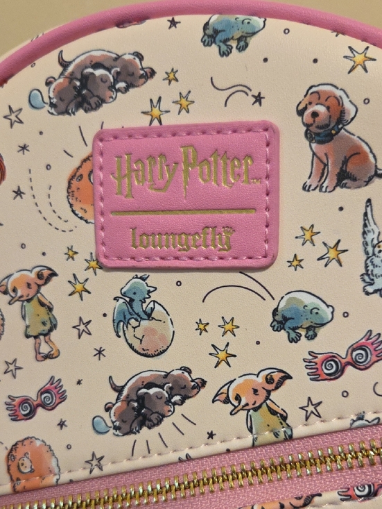 RARE Harry Potter Loungefly Luna Lovegood Magical Creatures Pink Mini Backpack main image 5